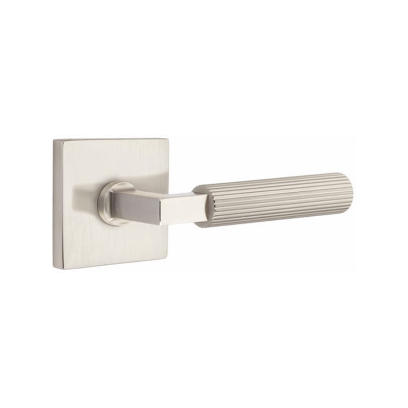 Emtek Select L-Square Straight Knurled Lever with Square Rosette