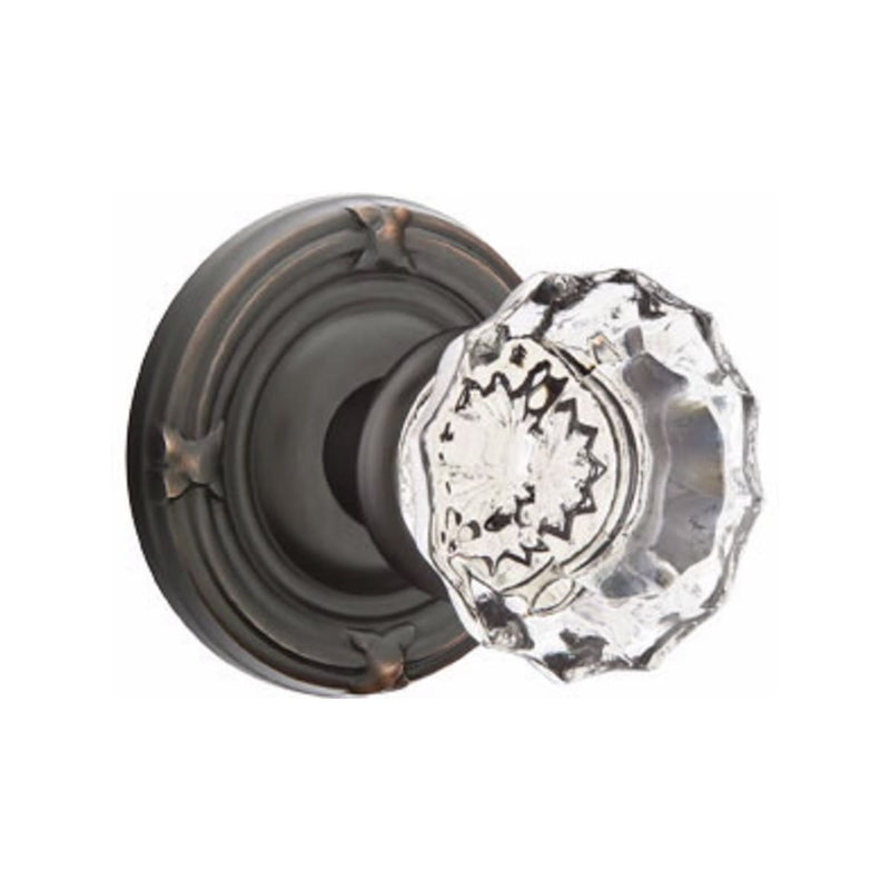 Emtek Astoria Knob Concealed Screws With Ribbon & Reed Rosette