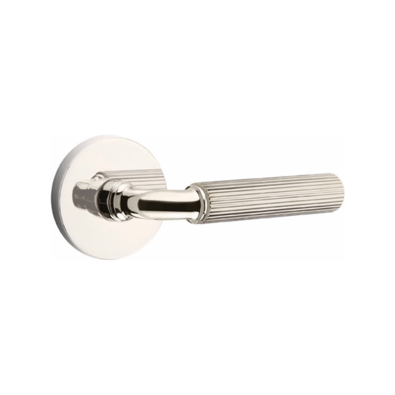 Emtek Select R-BAR Straight Knurled Lever with Disk Rosette