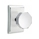 Emtek Octagon Knob Concealed Screws with Neos Rosette