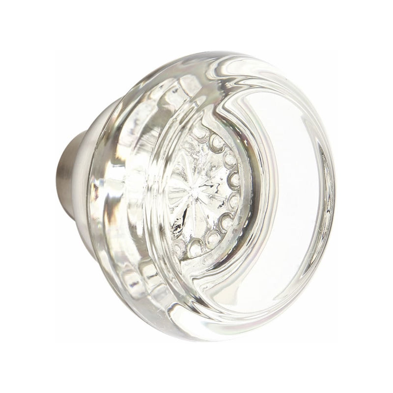 Emtek Dummy Lugano Mortise Handleset with Georgetown Glass Knob