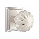 Emtek Melon Knob Concealed Screws With Wilshire Rosette