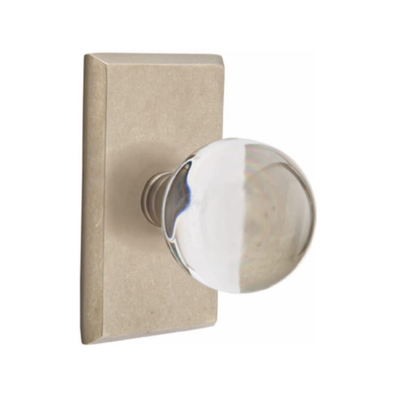 Emtek Glass Bristol Knob Concealed Screws with