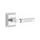 Emtek Select L-Square Knurled Lever with Wilshire Rosette