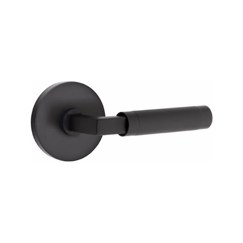 Emtek Select L-Square Knurled Lever Concealed Screws with Disk Rosette