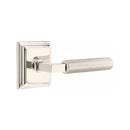 Emtek Select L-Square Straight Knurled Lever Concealed Screws with Wilshire Rosette