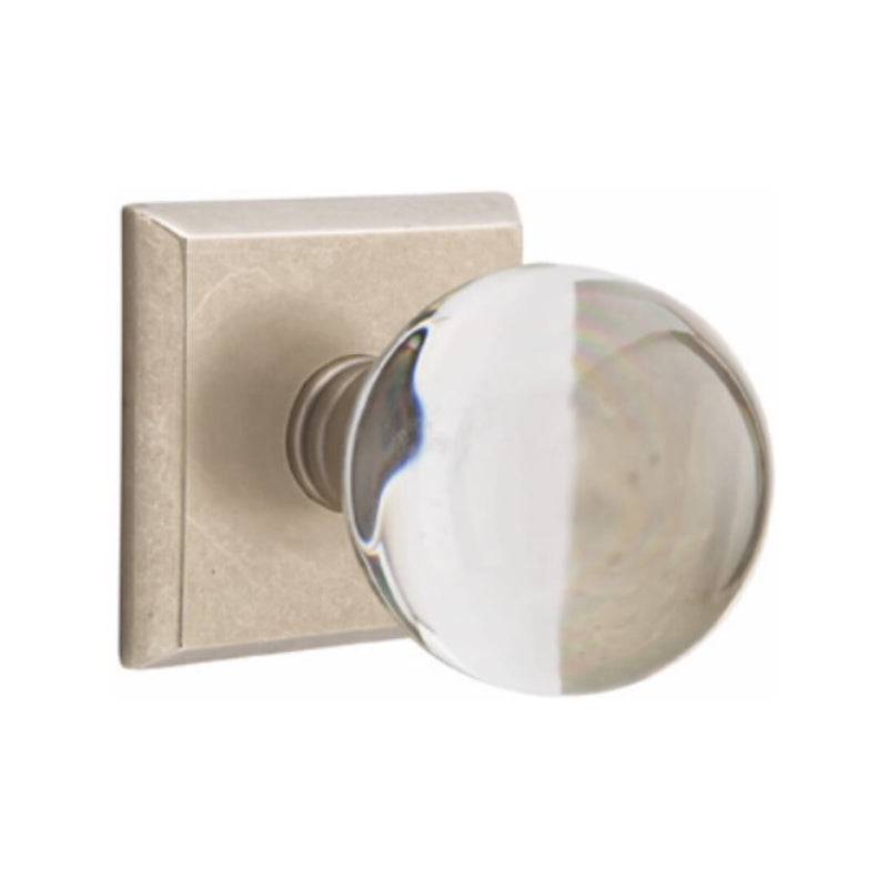 Emtek Glass Bristol Knob Concealed Screws with