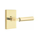 Emtek Select L-Square Smooth Lever with Modern Rectangular Rosette