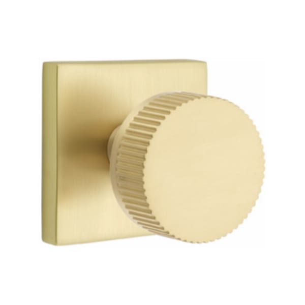 Emtek Select Conical Straight Knurled Knob Concealed Screws with Square Rosette