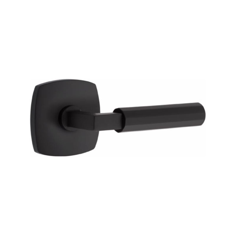 Emtek Select L-Square Faceted Lever Concealed Screws with Urban Modern Rosette