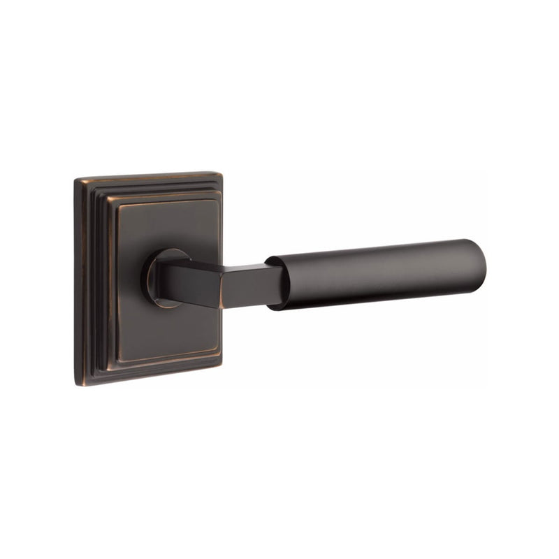 Emtek Select L-Square Smooth Lever with Wilshire Rosette