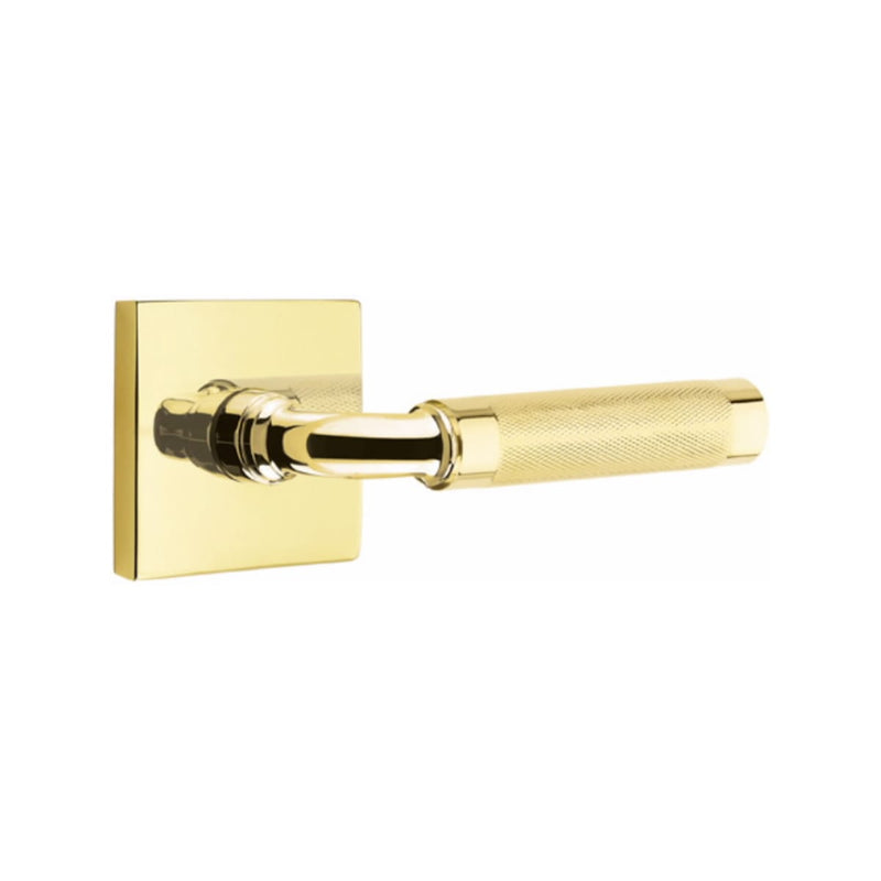 Emtek Select R-BAR Knurled Lever Concealed Screws with Square Rosette