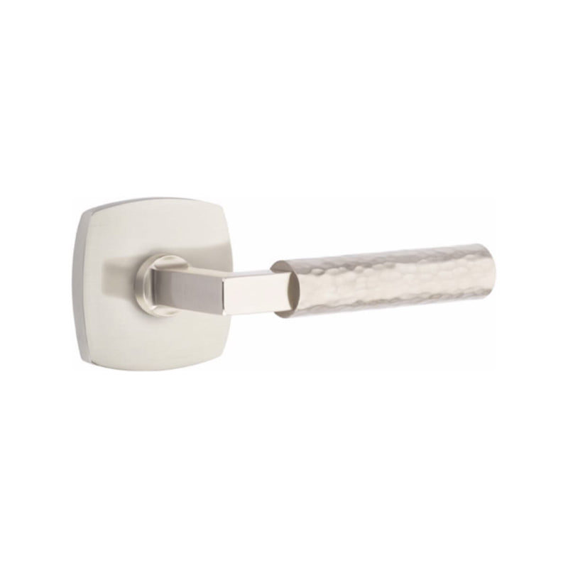 Emtek Select L-Square Hammered Lever Concealed Screws with Urban Modern Rosette