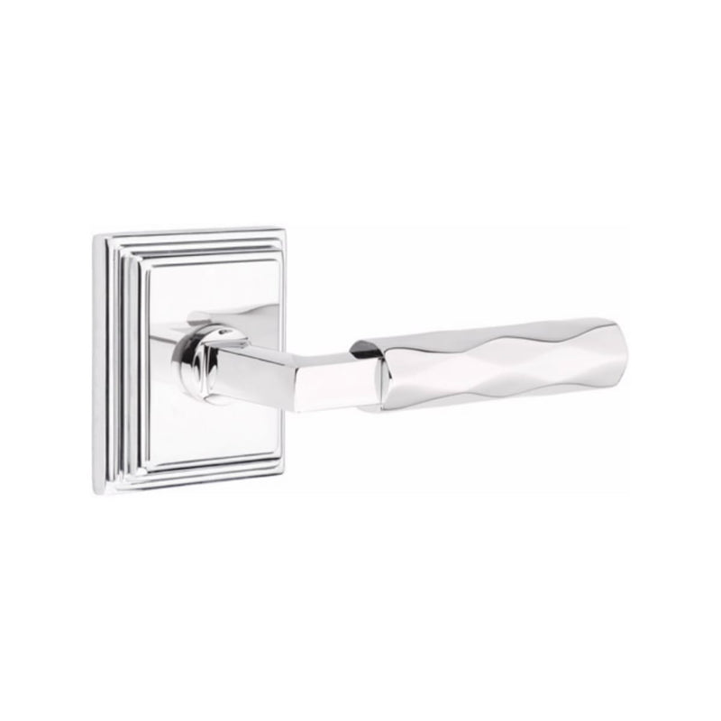 Emtek Select L-Square Tribeca Lever with Wilshire Rosette