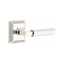 Emtek Select L-Square Faceted Lever Concealed Screws with Wilshire Rosette