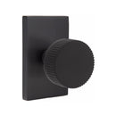 Emtek Select Conical Straight Knurled Knob Concealed Screwswith Modern Rectangular Rosette