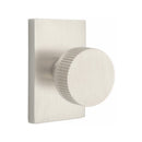 Emtek Select Conical Straight Knurled Knob Concealed Screwswith Modern Rectangular Rosette