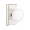 Emtek Brass Rosette Ice White Knob With Rectangular Rosette