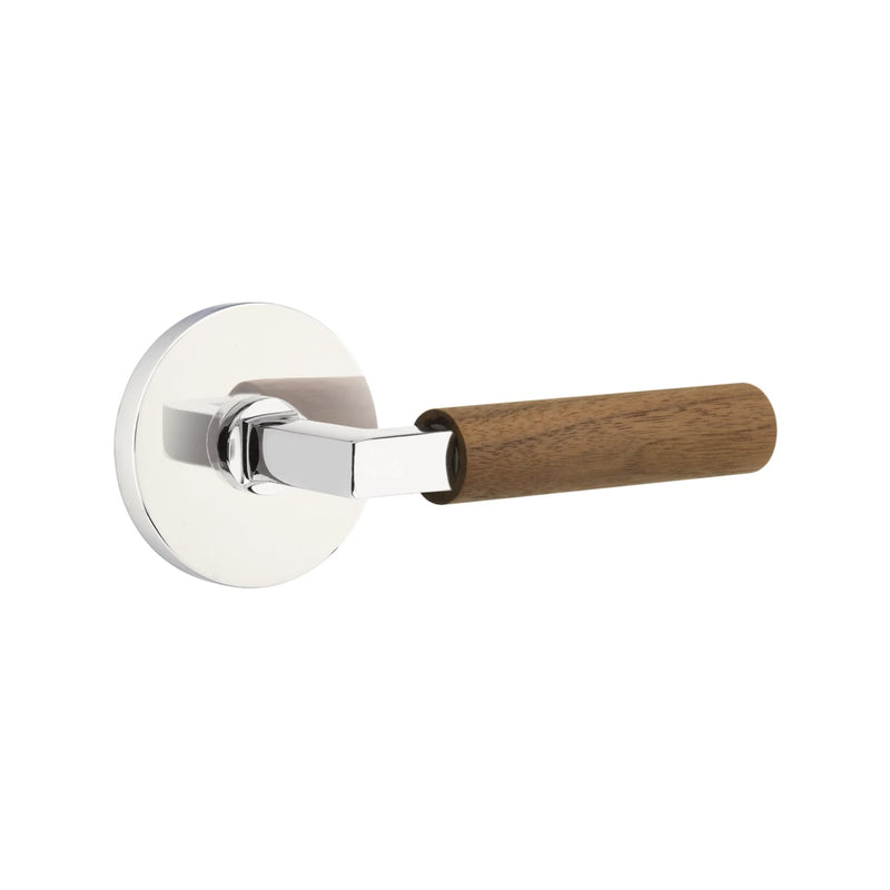 Emtek Select L-Square Dark Walnut Lever with Disk Rosette