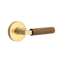 Emtek Select L-Square Dark Walnut Lever with Disk Rosette