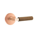 Emtek Select L-Square Dark Walnut Lever with Disk Rosette