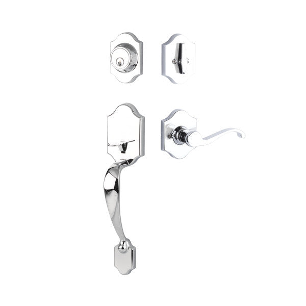 Yale Everly Entry Set with Farmington Lever Single Cylinder (Exterior + Interior)