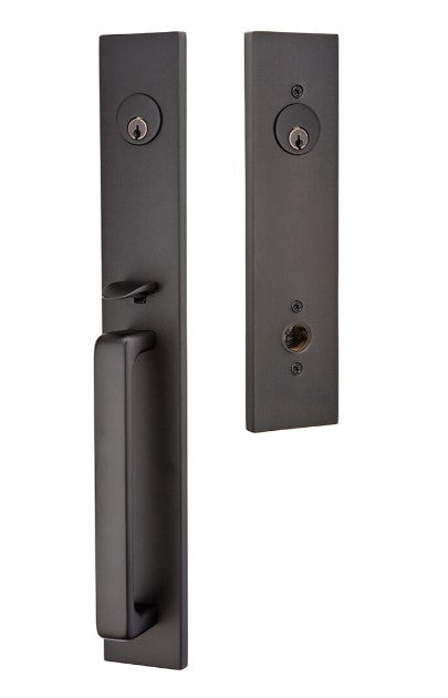 Emtek Lausanne Brass Tubular Entry set with Coventry Lever