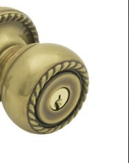 Emtek Rope Knob Key In Knob Lockset Single Cylinder with
