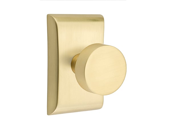 Emtek Round Knob Concealed Fastener with Neos Rosette