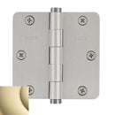 Baldwin 1435I 3-1/2" x 3-1/2" - 1/4" Radius Mortise Hinge