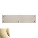 Baldwin 2121003 Push Plate 3" x 12" Beveled Edge Lifetime Brass Finish - Lifetime Brass - Brass