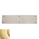 Baldwin 2123031 Push Plate 3-1/2" x 15" Beveled Edge Unlacquered Brass Finish - Unlacquered Brass - Brass
