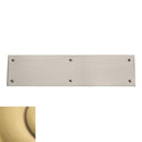 Baldwin 2123060 Push Plate 3-1/2" x 15" Beveled Edge Satin Brass with Brown Finish - Satin Brass with Brown - Brass