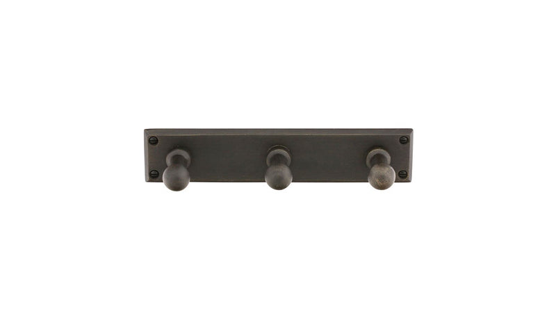 Emtek 2307 Sandcast Bronze 3 Hooks with Rectangular Plate