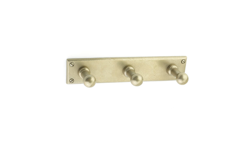 Emtek 2307 Sandcast Bronze 3 Hooks with Rectangular Plate