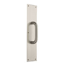 Baldwin 2357150 Pull Plate 4" x 16" with Contemporary Pull Satin Nickel Finish - Satin Nickel - Brass