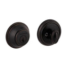 Baldwin Prestige 380RDB11PS Round Single Cylinder Deadbolt with RCAL Latch; RCS Strike; and Smart Key Venetian Bronze Finish - Venetian Bronze - NA