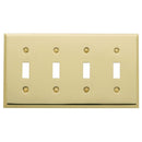 Baldwin 4772 Quadruple Toggle Beveled Switch Plate
