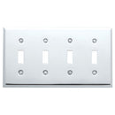 Baldwin 4772 Quadruple Toggle Beveled Switch Plate