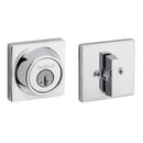 Kwikset 660SQT Single Cylinder Square Deadbolt SmartKey with RCAL Latch and RCS Strike