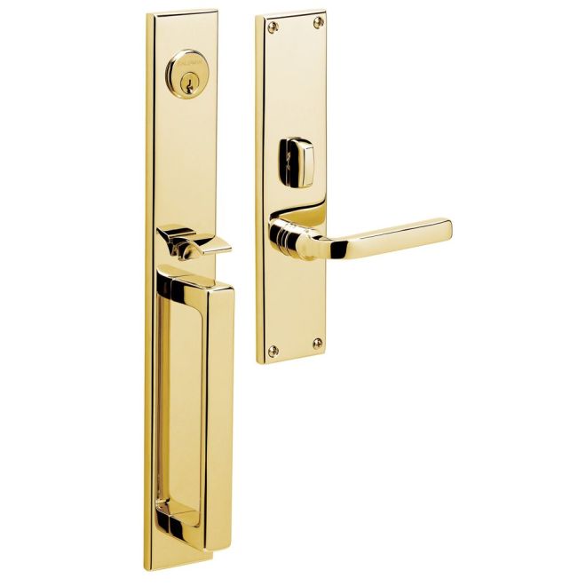 Baldwin 6976003LENT Minneapolis Left Hand Single Cylinder Entry Mortise Lock Trim Lifetime Brass Finish - Left Hand - NA