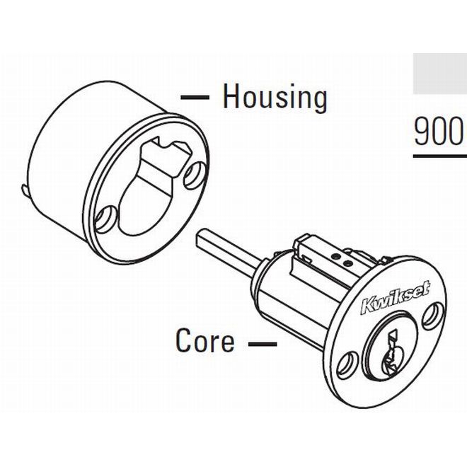 7767 Kwikset 7767 785 Interior Cylinder with Housing