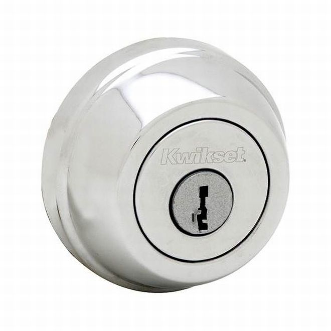 Kwikset 780 Single Cylinder Deadbolt with RCAL Latch and RCS Strike