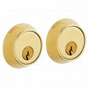 Baldwin 8011003 Contemporary 1-5/8" Deadbolt Double Cylinder Lifetime Brass Finish - Lifetime Brass - NA