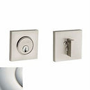 Baldwin 8220055 Contemporary Square Single Cylinder Deadbolt Lifetime Bright Nickel Finish - Lifetime Bright Nickel - NA