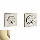 Baldwin 8221003 Contemporary Square Double Cylinder Deadbolt Lifetime Brass Finish - Lifetime Brass - NA
