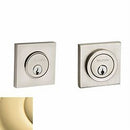 Baldwin 8221031 Contemporary Square Double Cylinder Deadbolt Unlacquered Brass Finish - Unlacquered Brass - NA