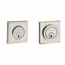 Baldwin 8221150 Contemporary Square Double Cylinder Deadbolt Satin Nickel Finish - Satin Nickel - NA