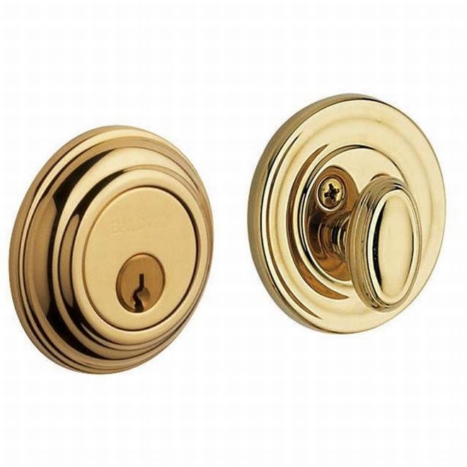 Baldwin 8231031 Traditional 2-1/8" Single Cylinder Deadbolt Unlacquered Brass Finish - NA - NA