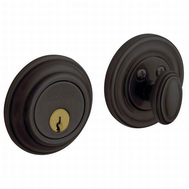 Baldwin 8231102 Traditional 2-1/8" Single Cylinder Deadbolt Oil Rubbed Bronze Finish - NA - NA